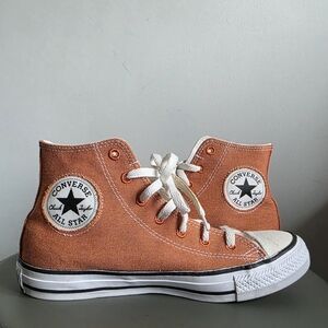 Converse Chuck Taylor All Star Renew High Top Orange Canvas Sneakers Womens Size